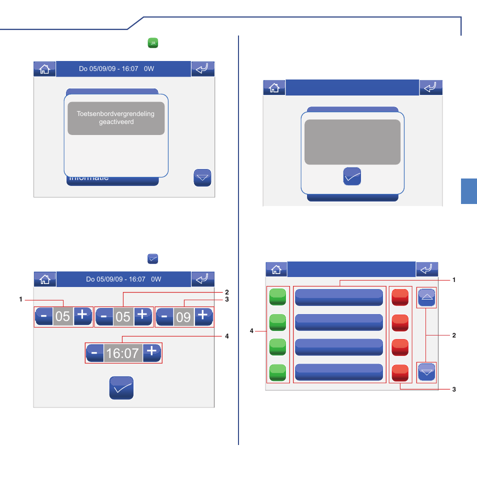 Set-up nl, Datum en tijd instellen, Informatie | Conditioneringen | Comelit MT 6101BM User Manual | Page 89 / 104