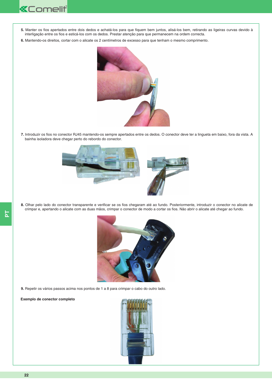 Comelit MT 8504 User Manual | Page 22 / 40