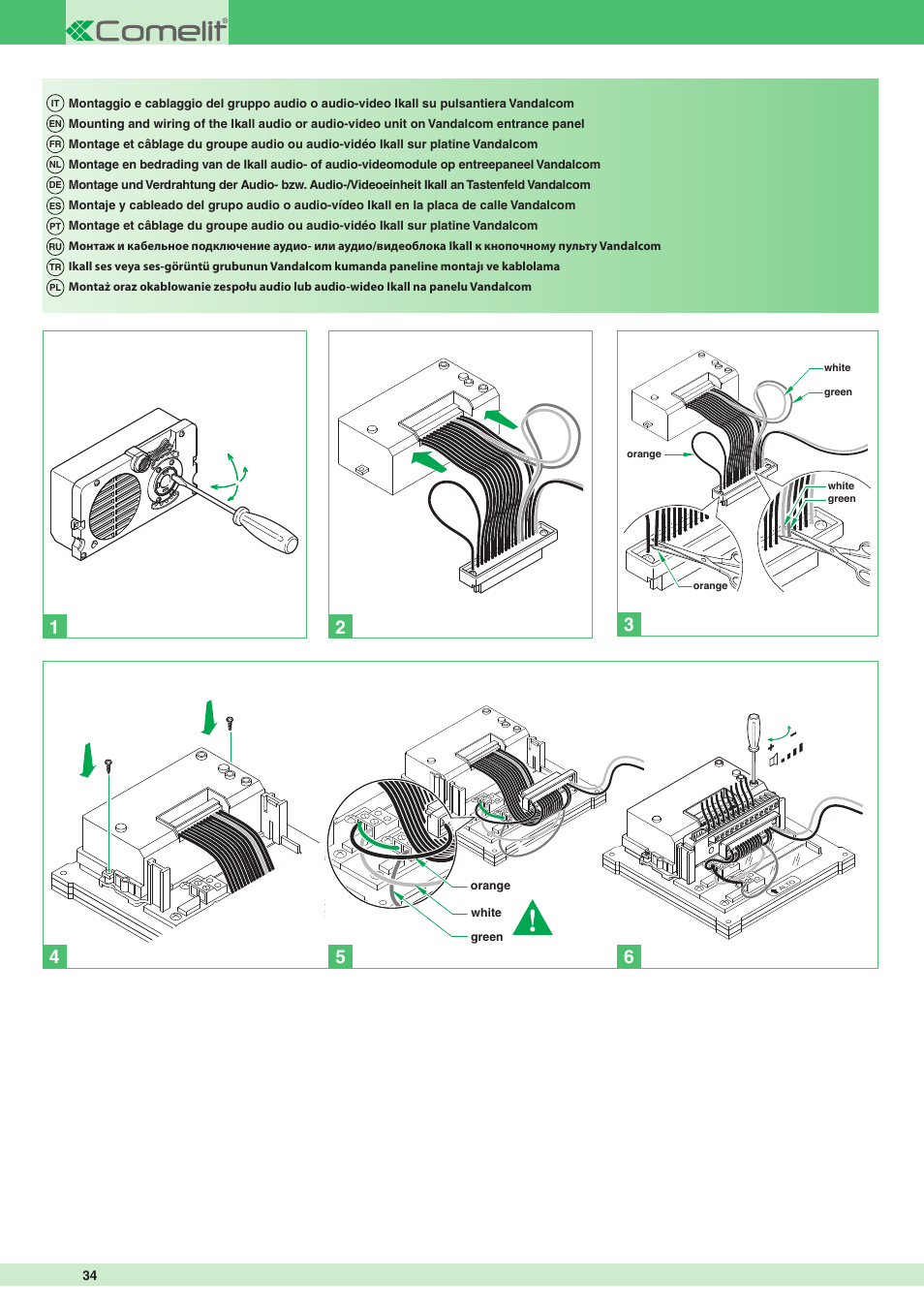 Comelit MT 8504 User Manual | Page 34 / 40