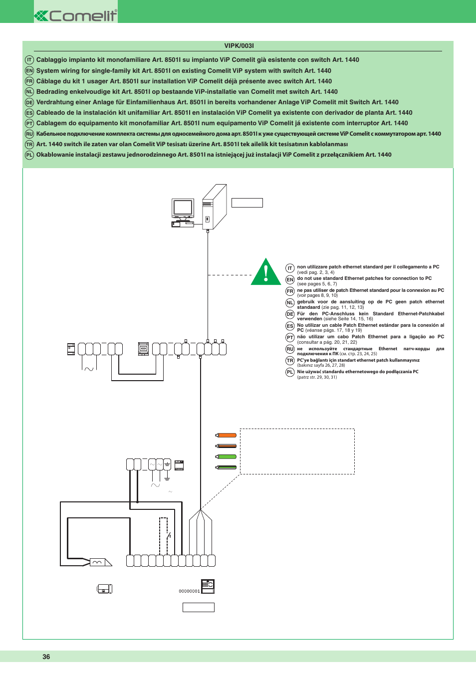 Comelit MT 8504 User Manual | Page 36 / 40