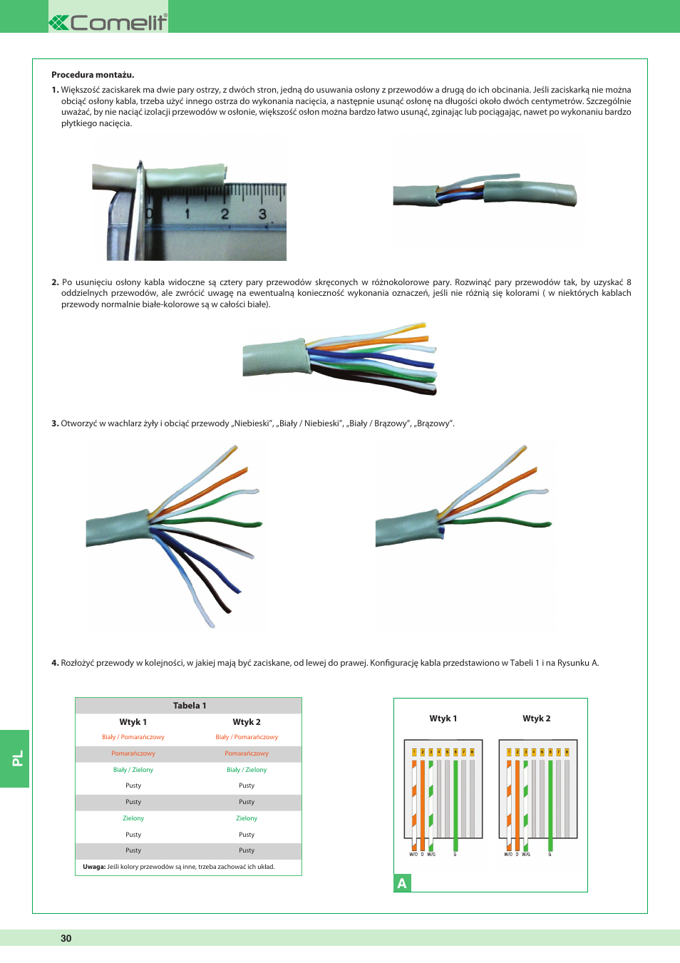 Comelit MT KIT 8501 User Manual | Page 30 / 36