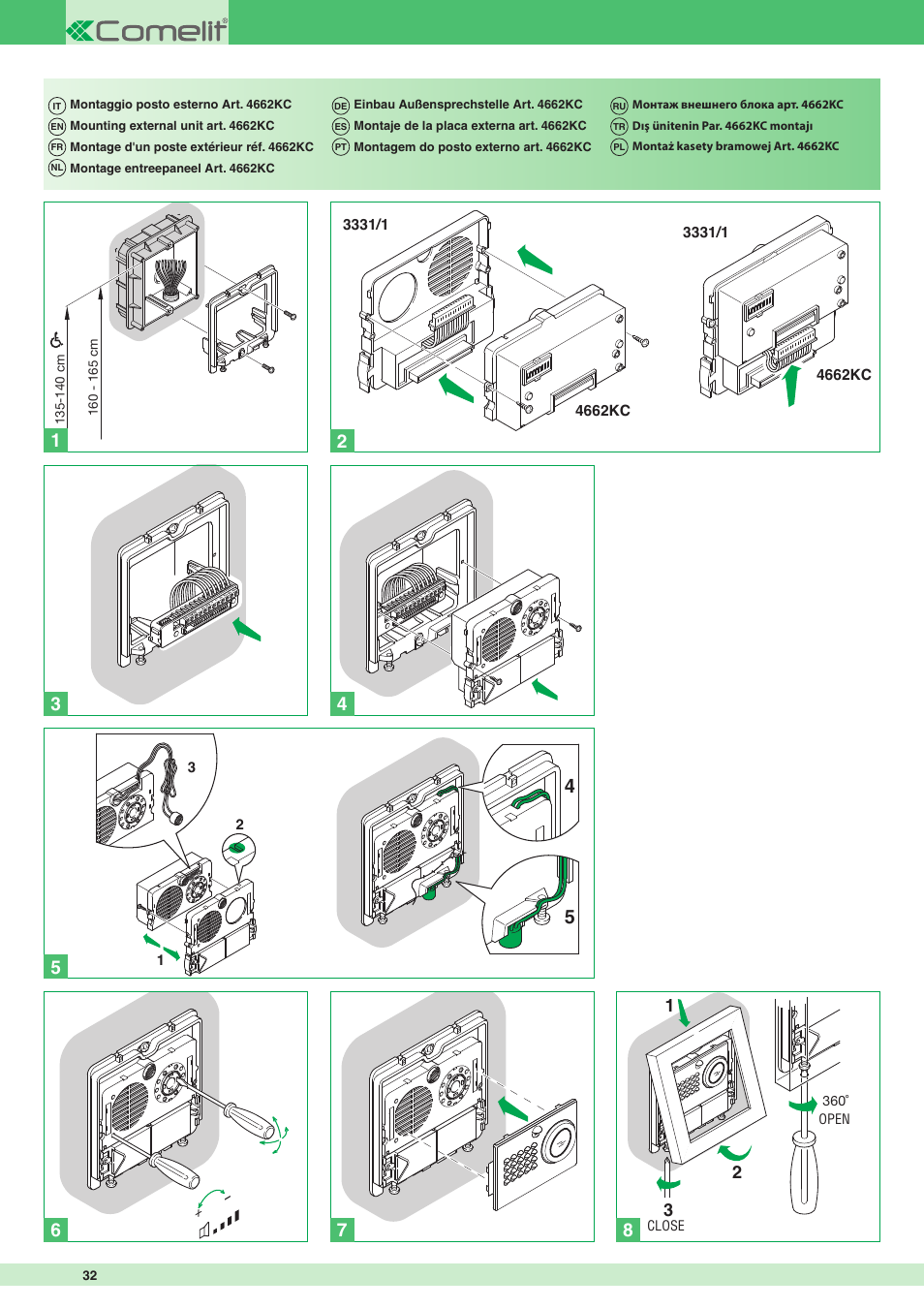 Comelit MT KIT 8501 User Manual | Page 32 / 36