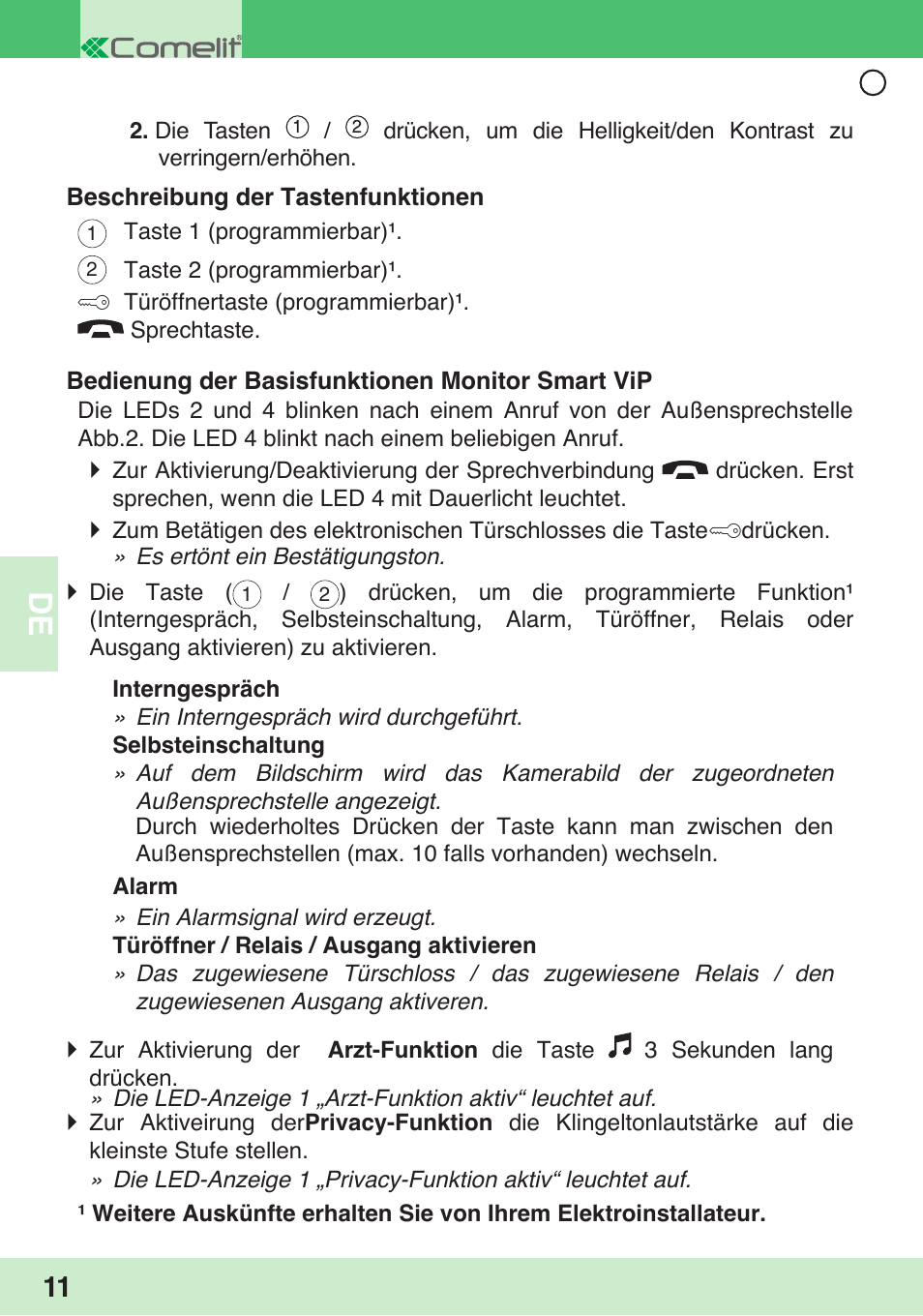 Comelit 6304 BM User Manual | Page 14 / 25