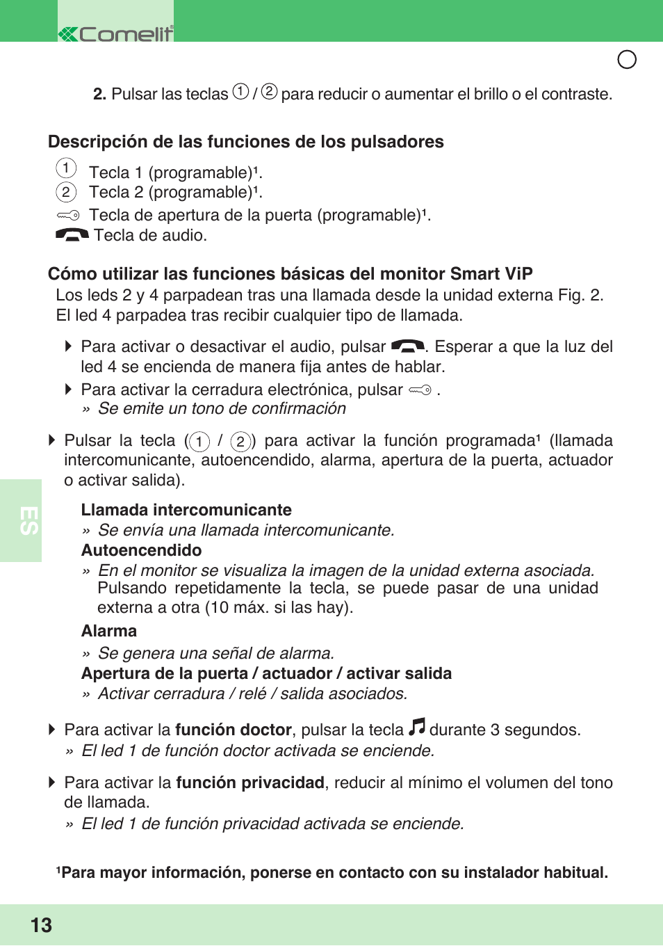 Comelit 6304 BM User Manual | Page 16 / 25