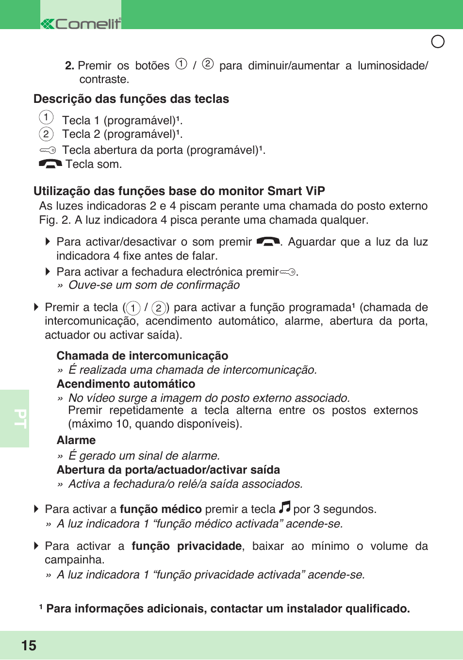 Comelit 6304 BM User Manual | Page 18 / 25