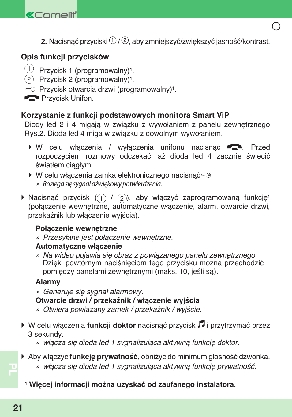 Comelit 6304 BM User Manual | Page 24 / 25