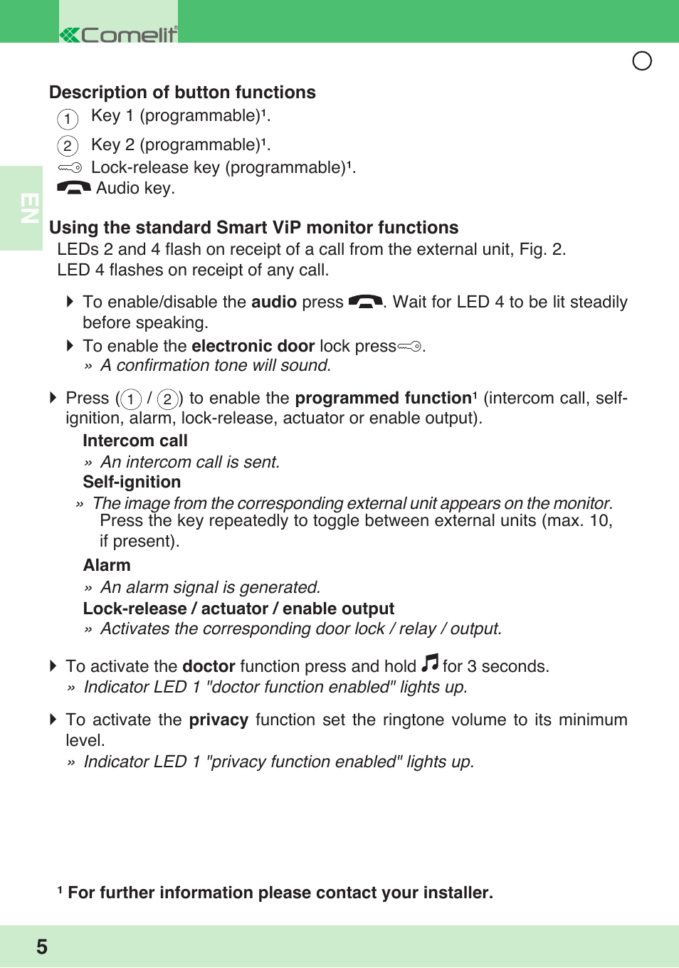 Comelit 6304 BM User Manual | Page 8 / 25