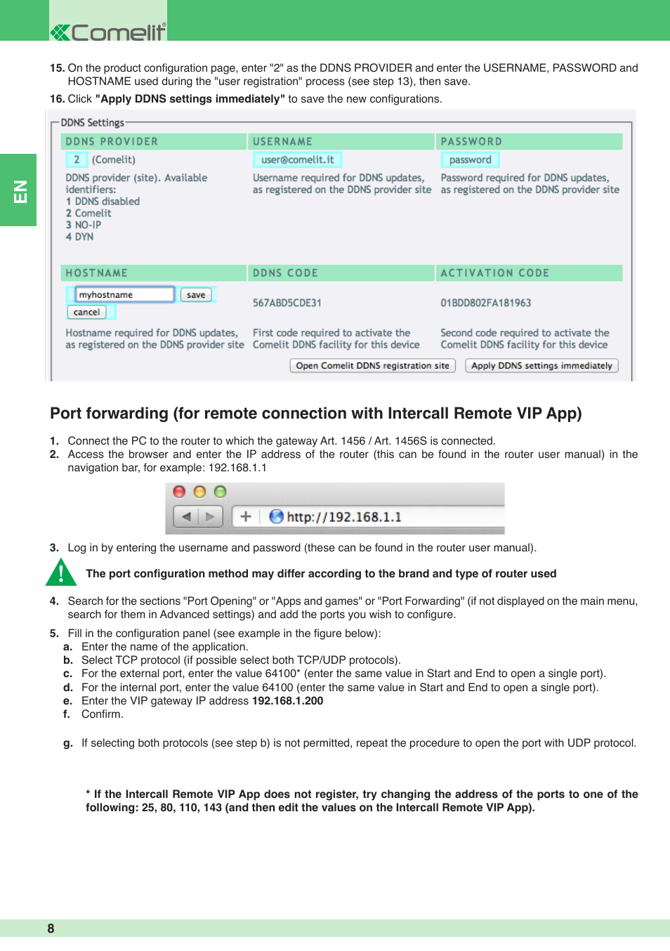 Comelit MT 1456S User Manual | Page 8 / 16