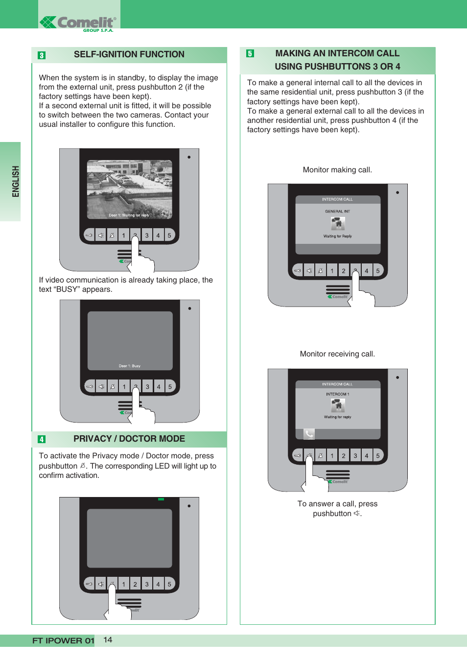 Comelit FT POWER 01 User Manual | Page 14 / 32