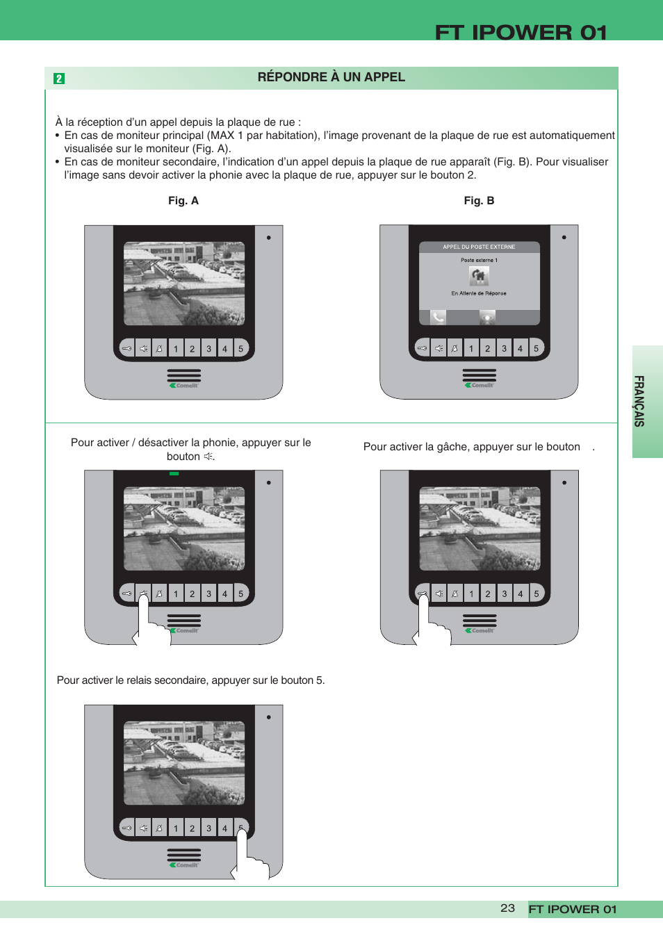 Ft ipower 01 | Comelit FT POWER 01 User Manual | Page 23 / 32