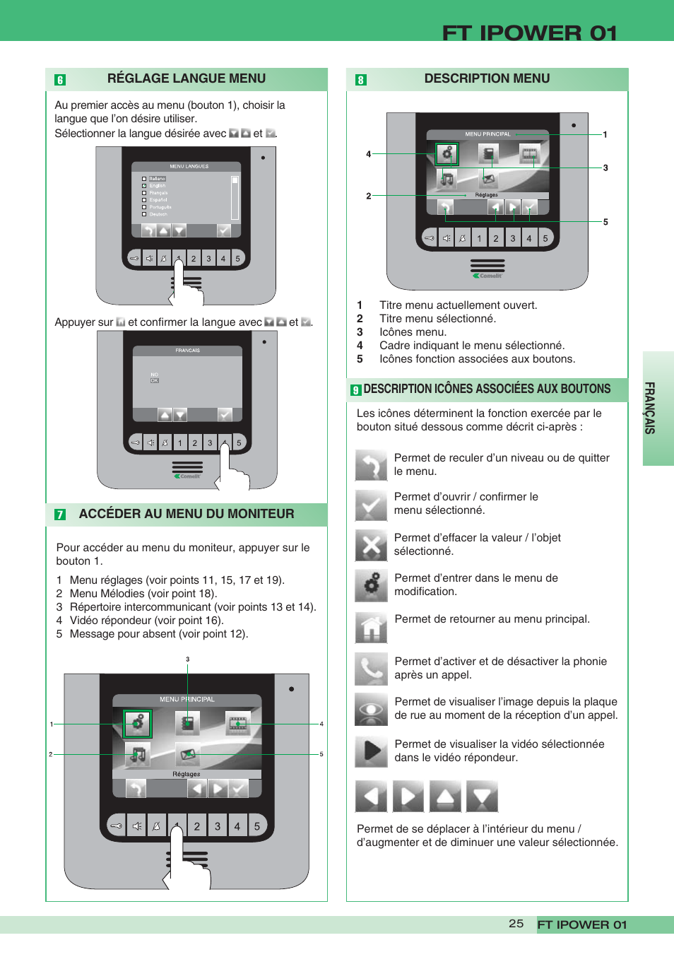 Ft ipower 01 | Comelit FT POWER 01 User Manual | Page 25 / 32