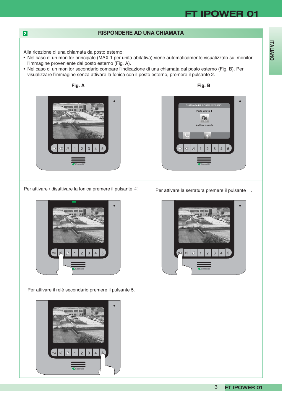 Ft ipower 01 | Comelit FT POWER 01 User Manual | Page 3 / 32