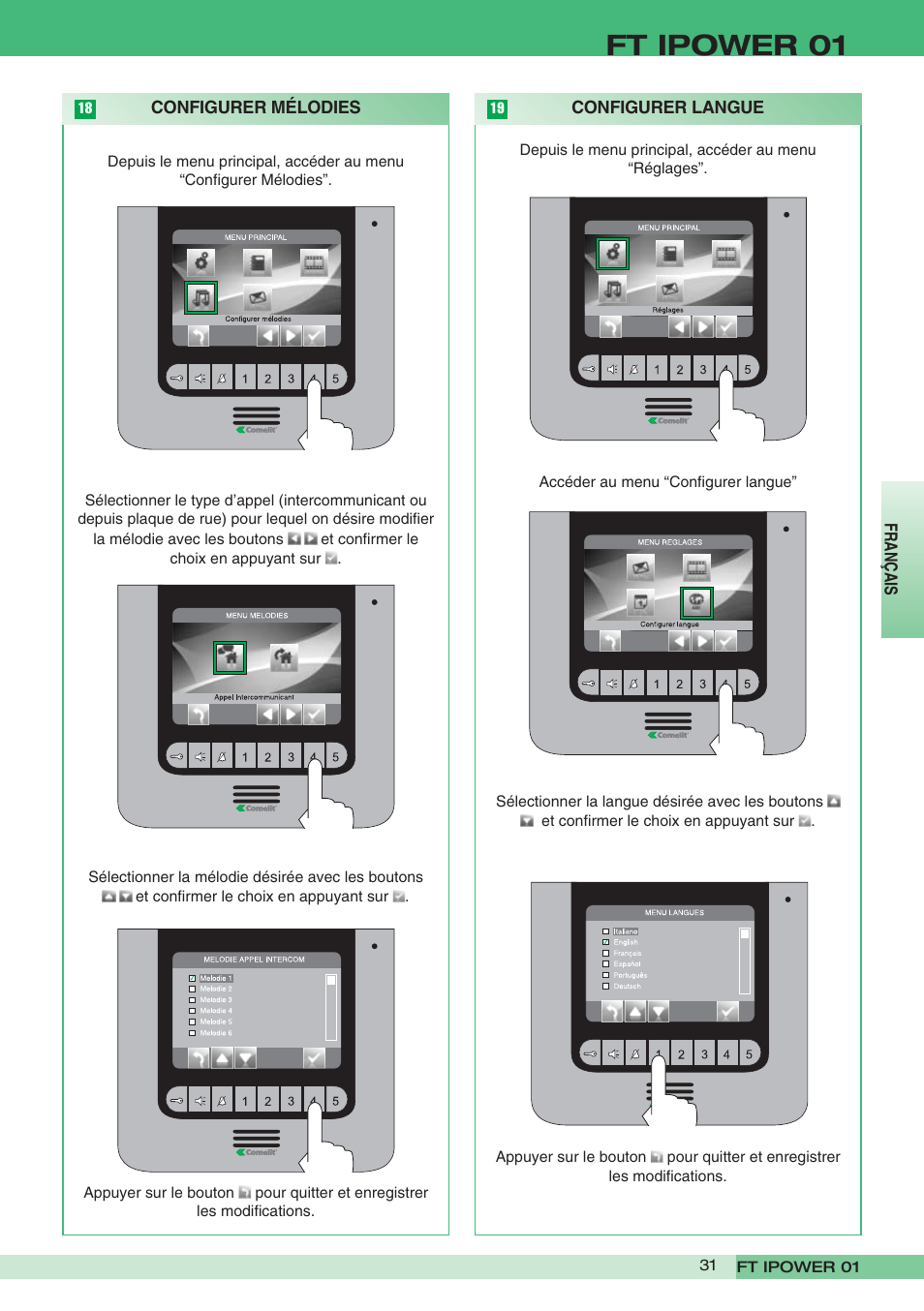 Ft ipower 01 | Comelit FT POWER 01 User Manual | Page 31 / 32