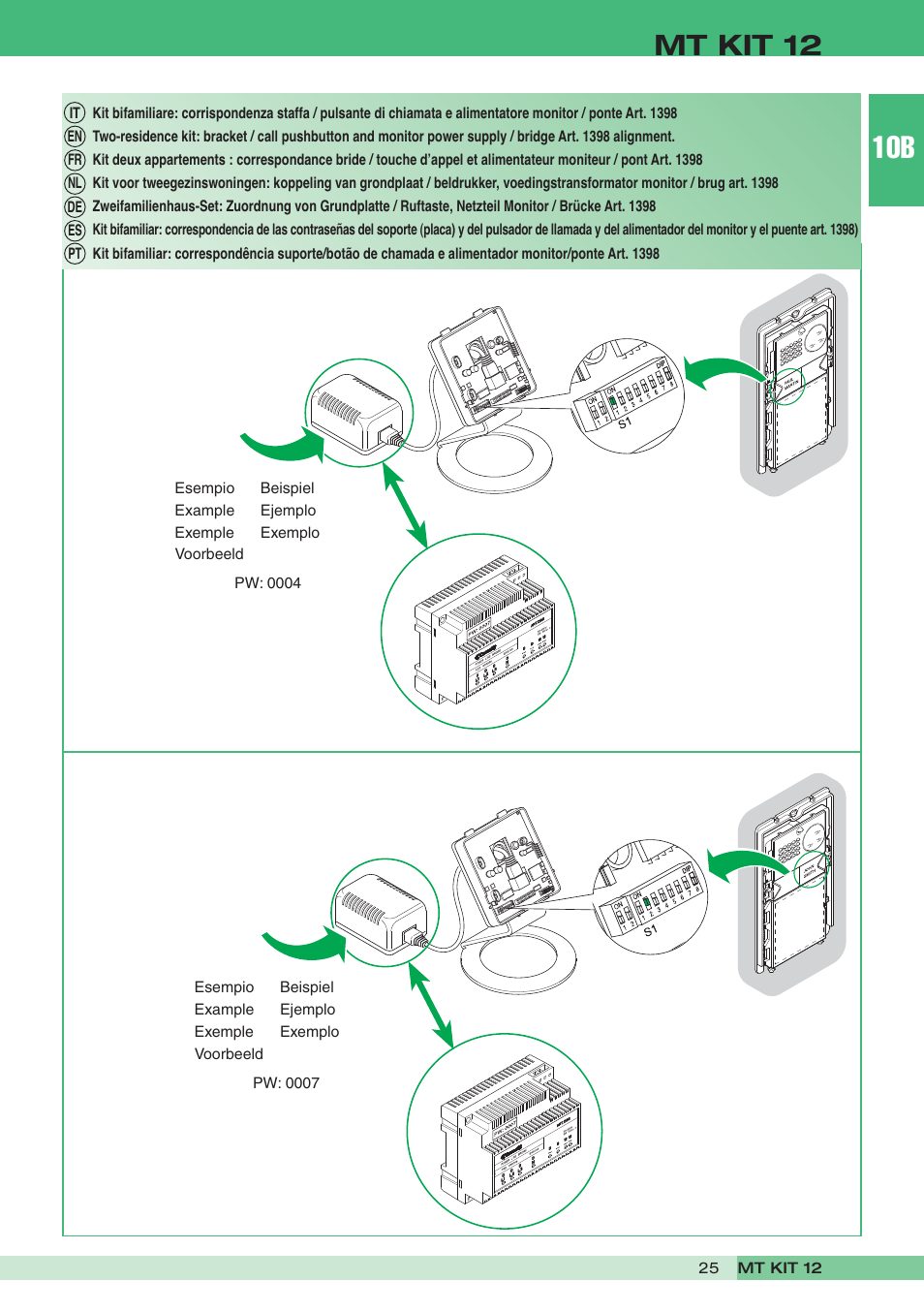 Mt kit 12 | Comelit MT KIT 12 User Manual | Page 25 / 100