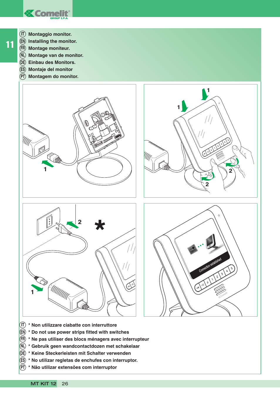 Comelit MT KIT 12 User Manual | Page 26 / 100