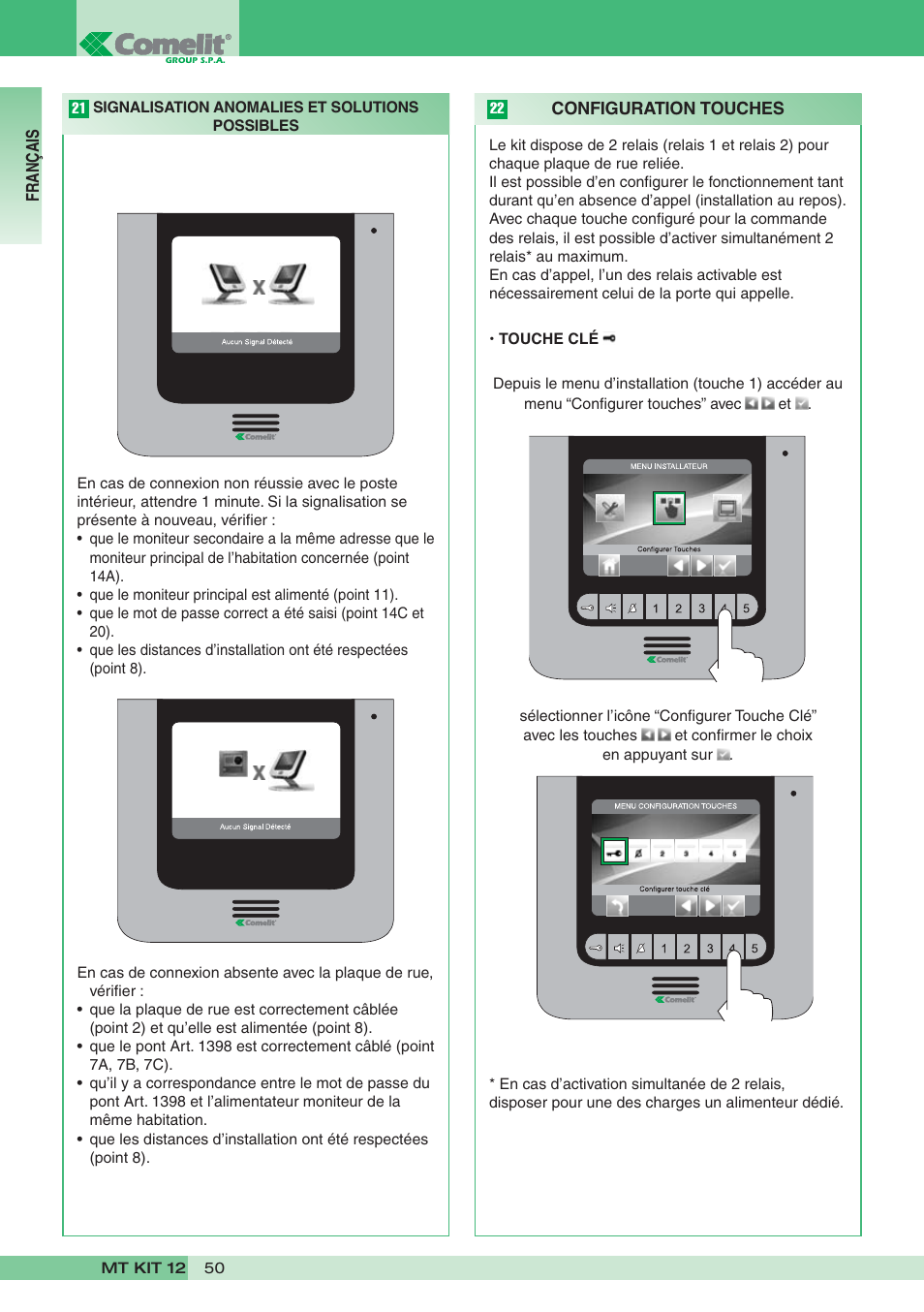 Comelit MT KIT 12 User Manual | Page 50 / 100