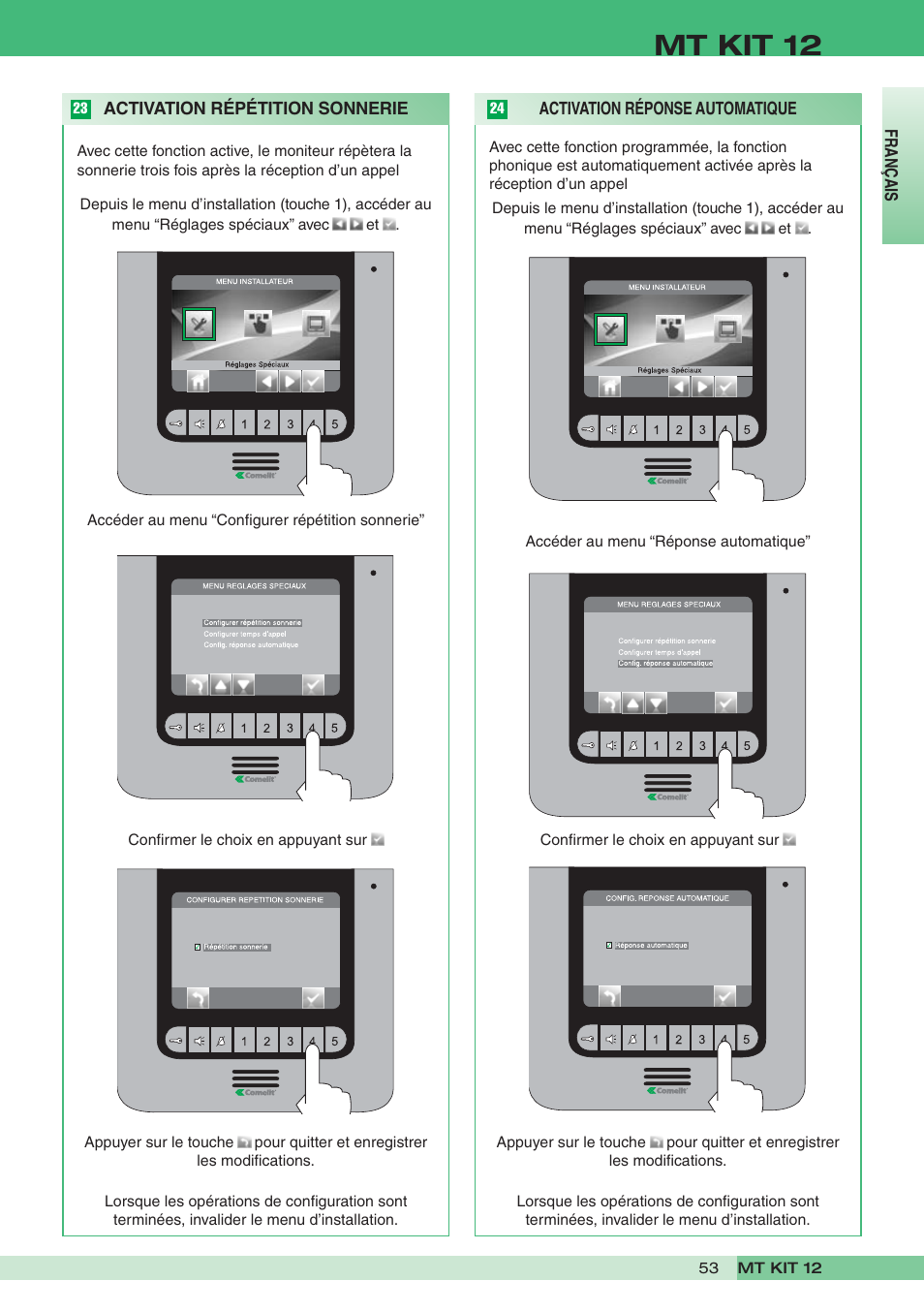 Mt kit 12 | Comelit MT KIT 12 User Manual | Page 53 / 100