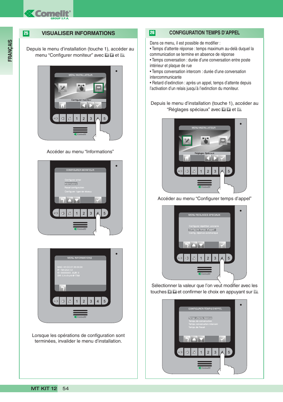 Comelit MT KIT 12 User Manual | Page 54 / 100