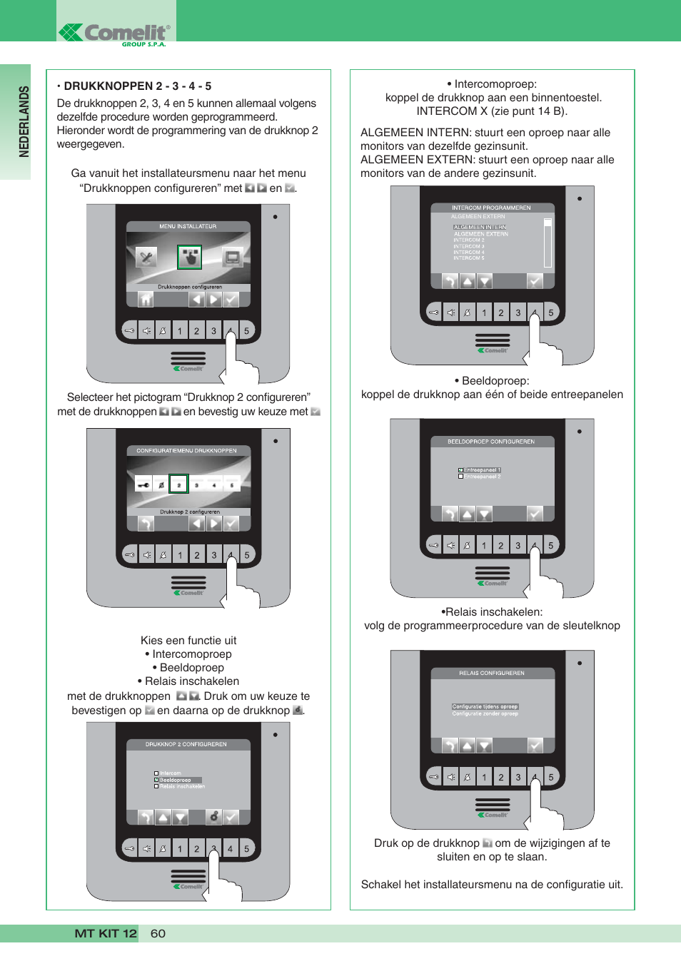 Comelit MT KIT 12 User Manual | Page 60 / 100