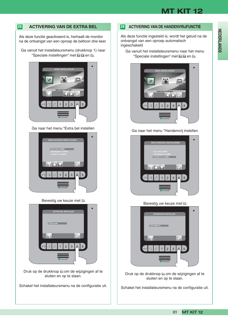 Mt kit 12 | Comelit MT KIT 12 User Manual | Page 61 / 100