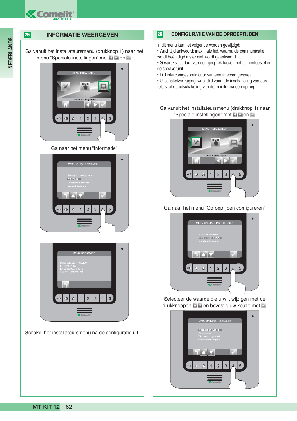 Comelit MT KIT 12 User Manual | Page 62 / 100