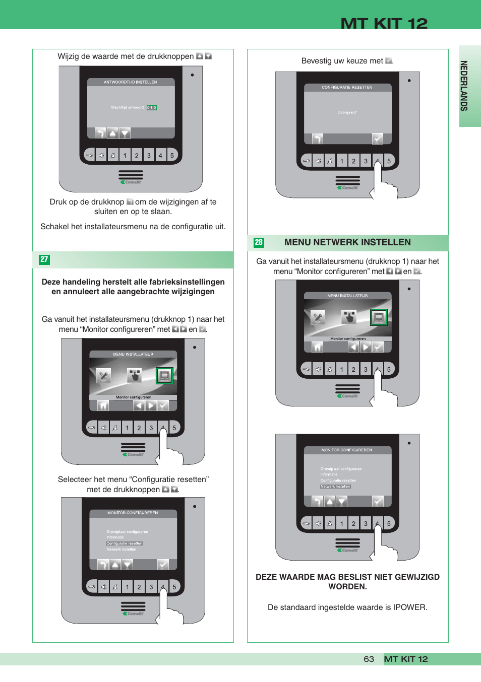 Mt kit 12 | Comelit MT KIT 12 User Manual | Page 63 / 100