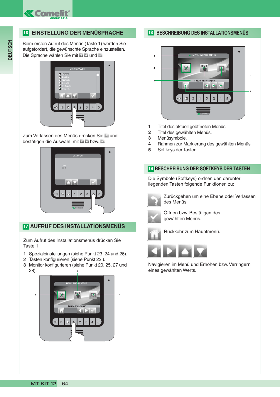 Comelit MT KIT 12 User Manual | Page 64 / 100