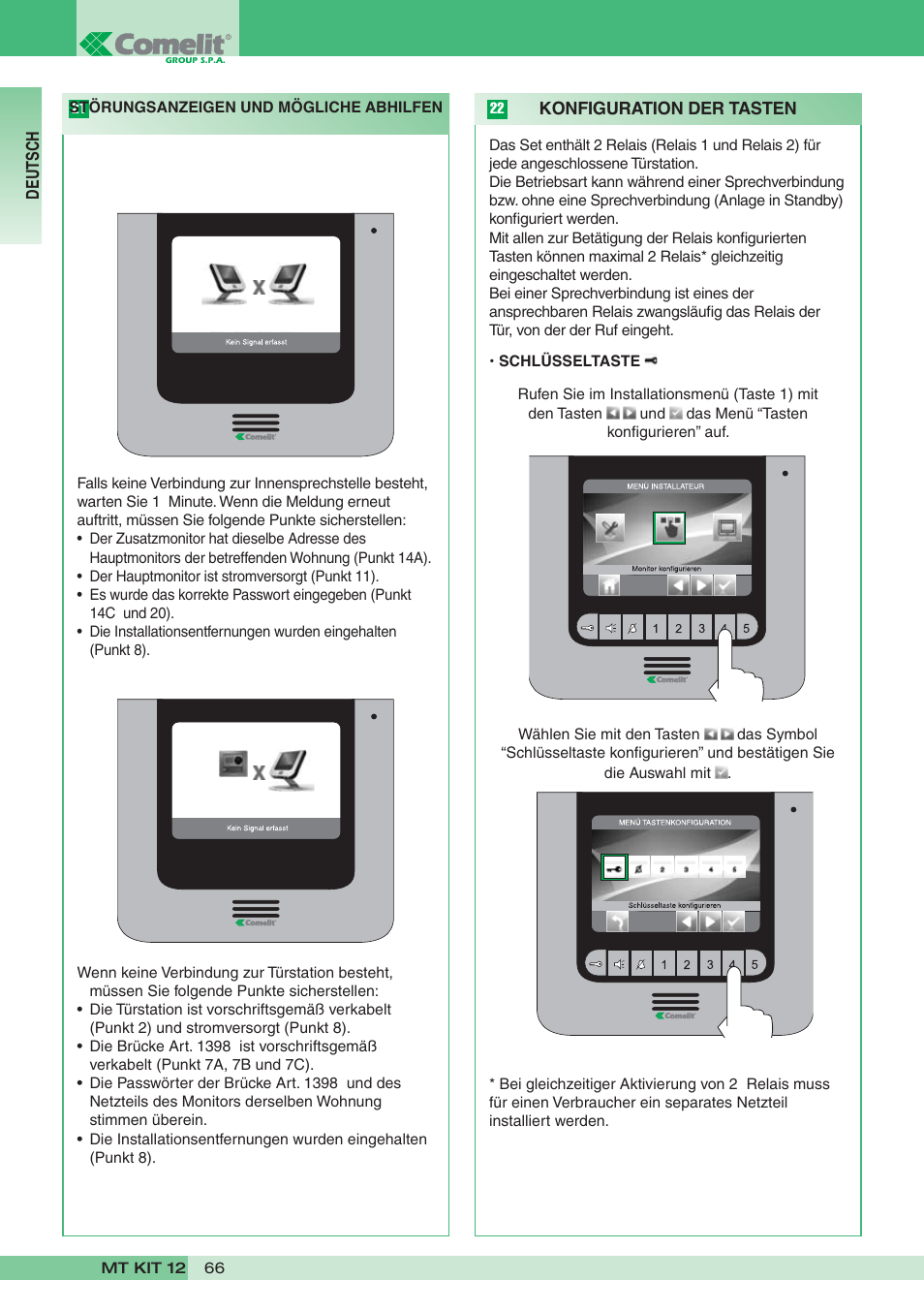 Comelit MT KIT 12 User Manual | Page 66 / 100