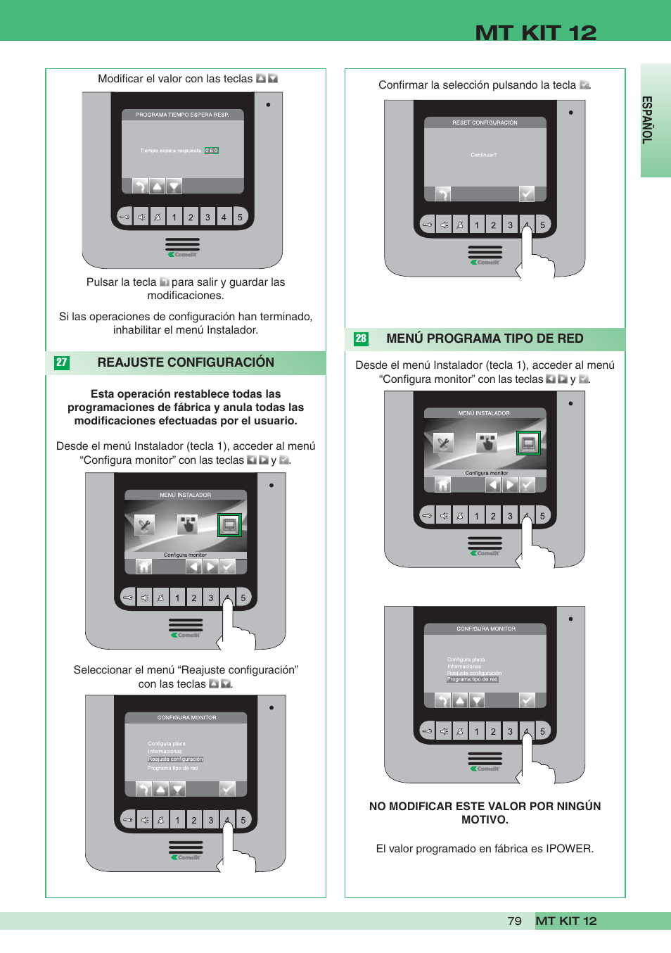 Mt kit 12 | Comelit MT KIT 12 User Manual | Page 79 / 100