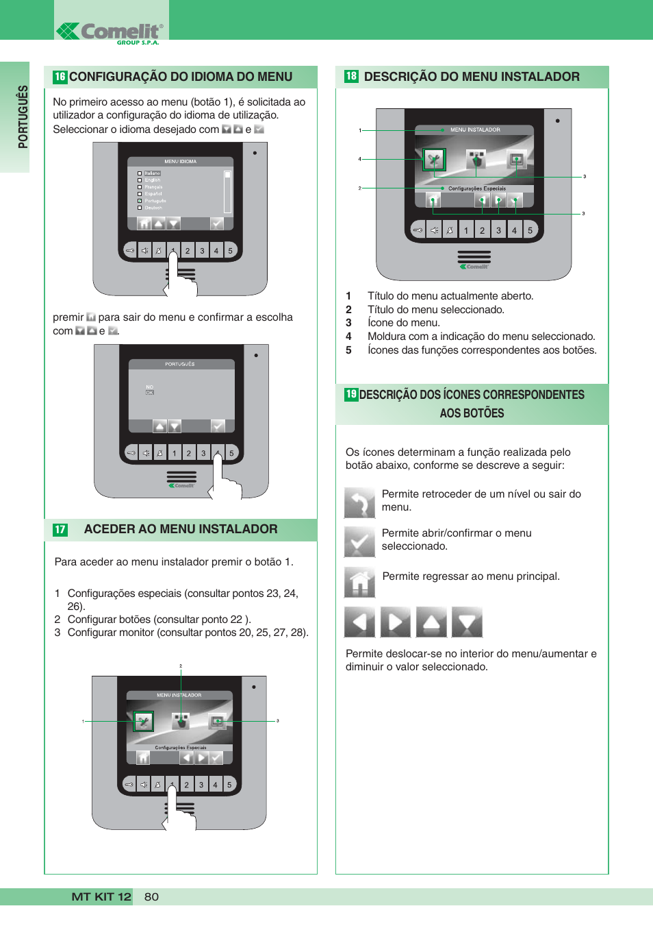 Comelit MT KIT 12 User Manual | Page 80 / 100