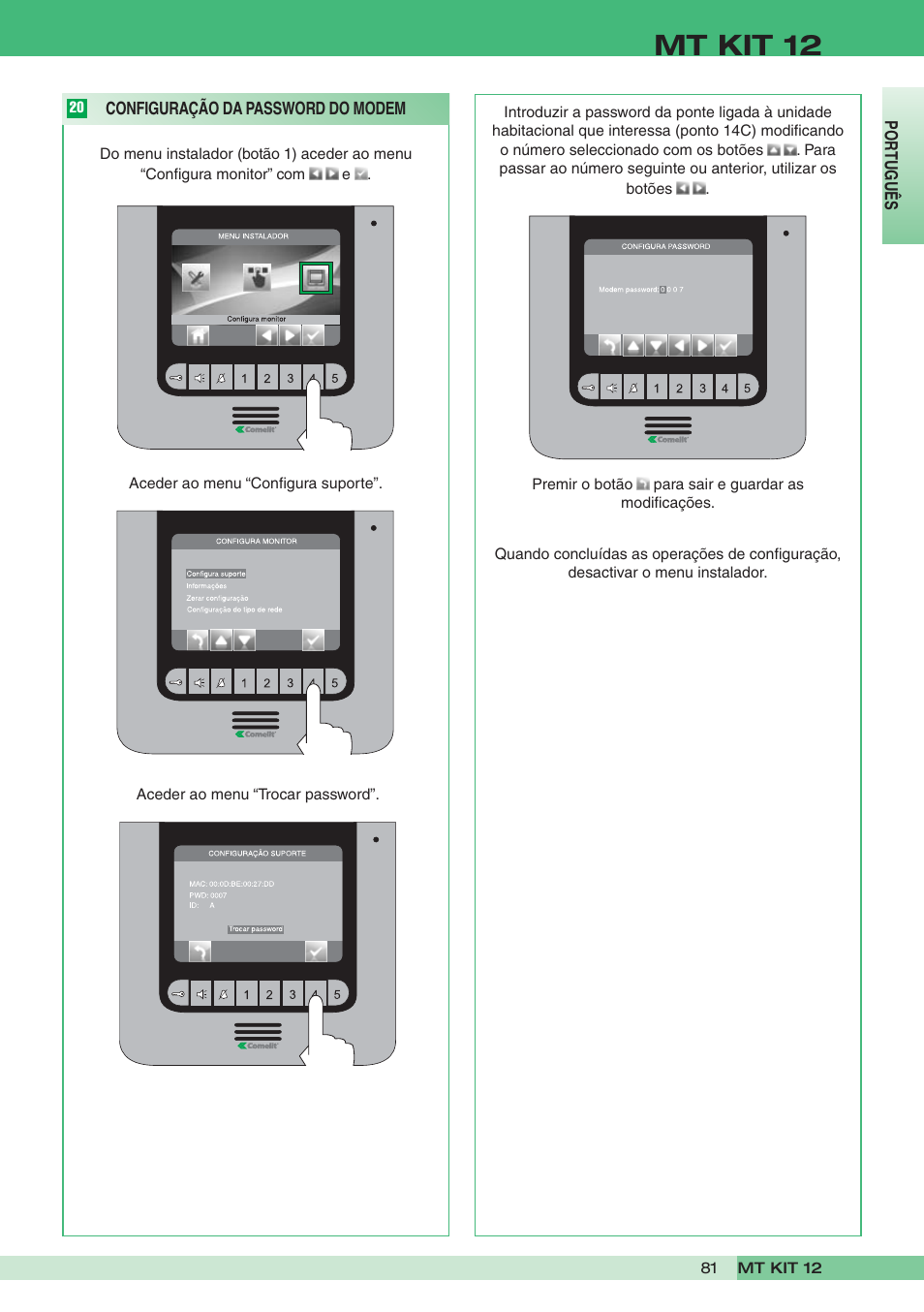 Mt kit 12 | Comelit MT KIT 12 User Manual | Page 81 / 100