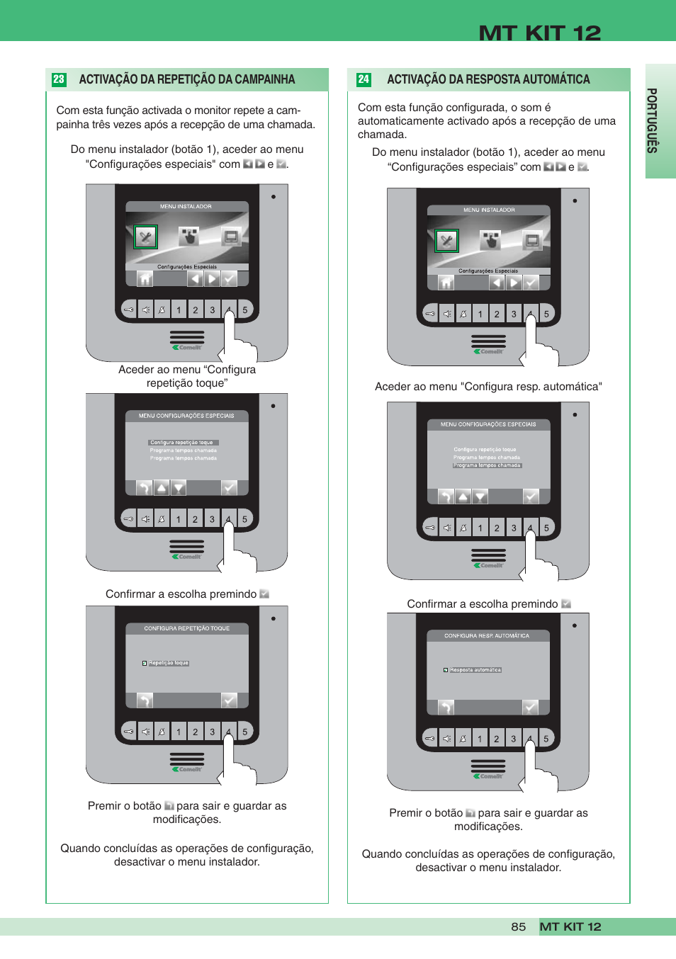 Mt kit 12 | Comelit MT KIT 12 User Manual | Page 85 / 100