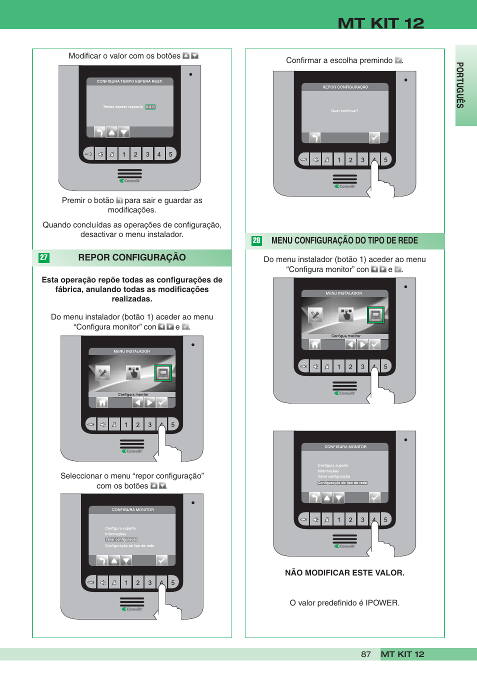 Mt kit 12 | Comelit MT KIT 12 User Manual | Page 87 / 100