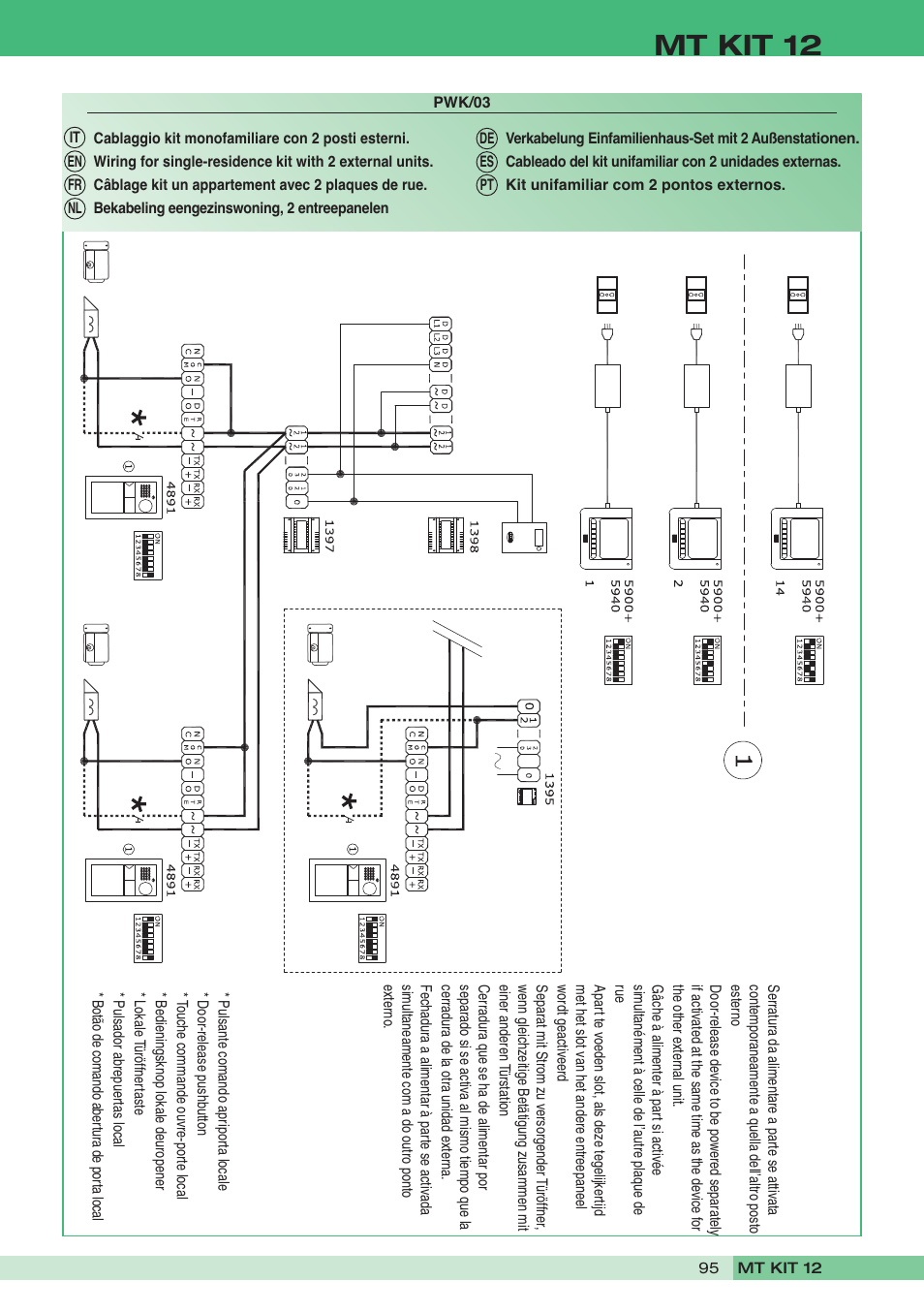 Mt kit 12 | Comelit MT KIT 12 User Manual | Page 95 / 100