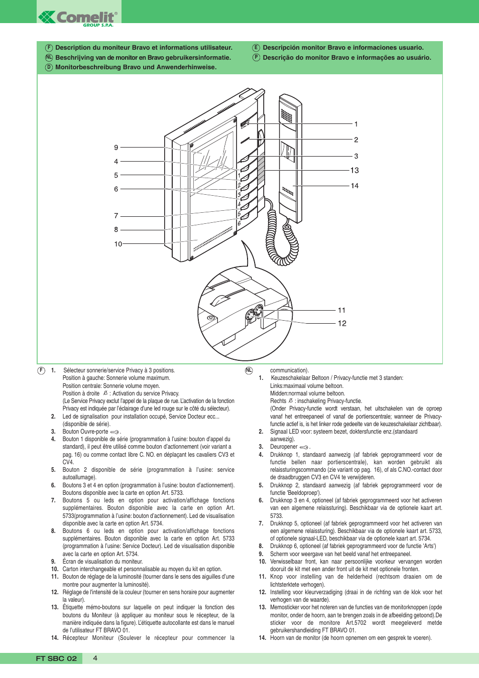 Comelit FT SBC 02 User Manual | Page 4 / 16