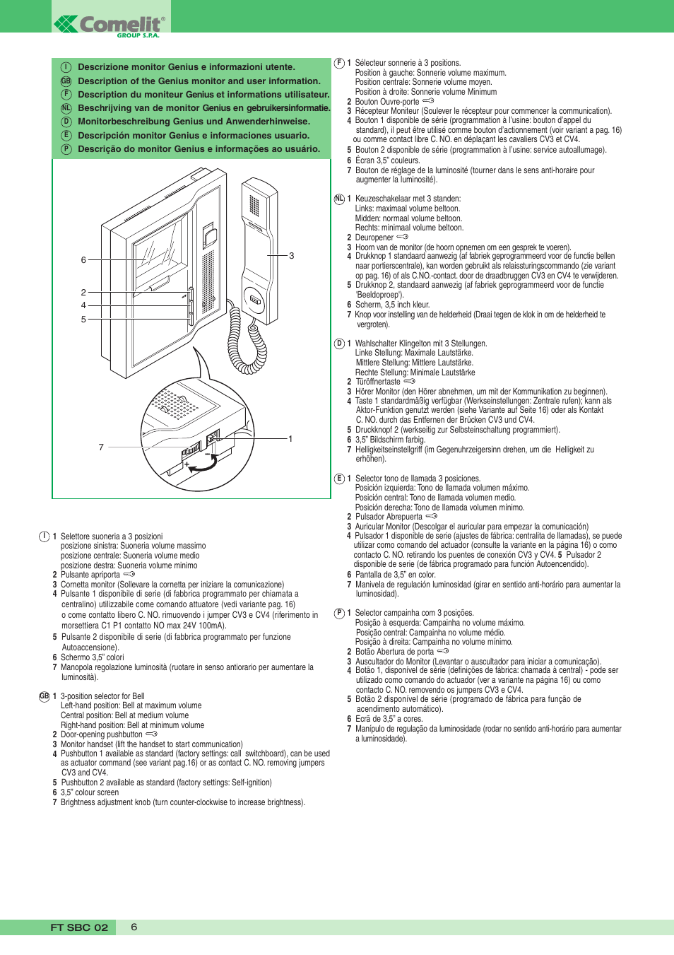 Comelit FT SBC 02 User Manual | Page 6 / 16