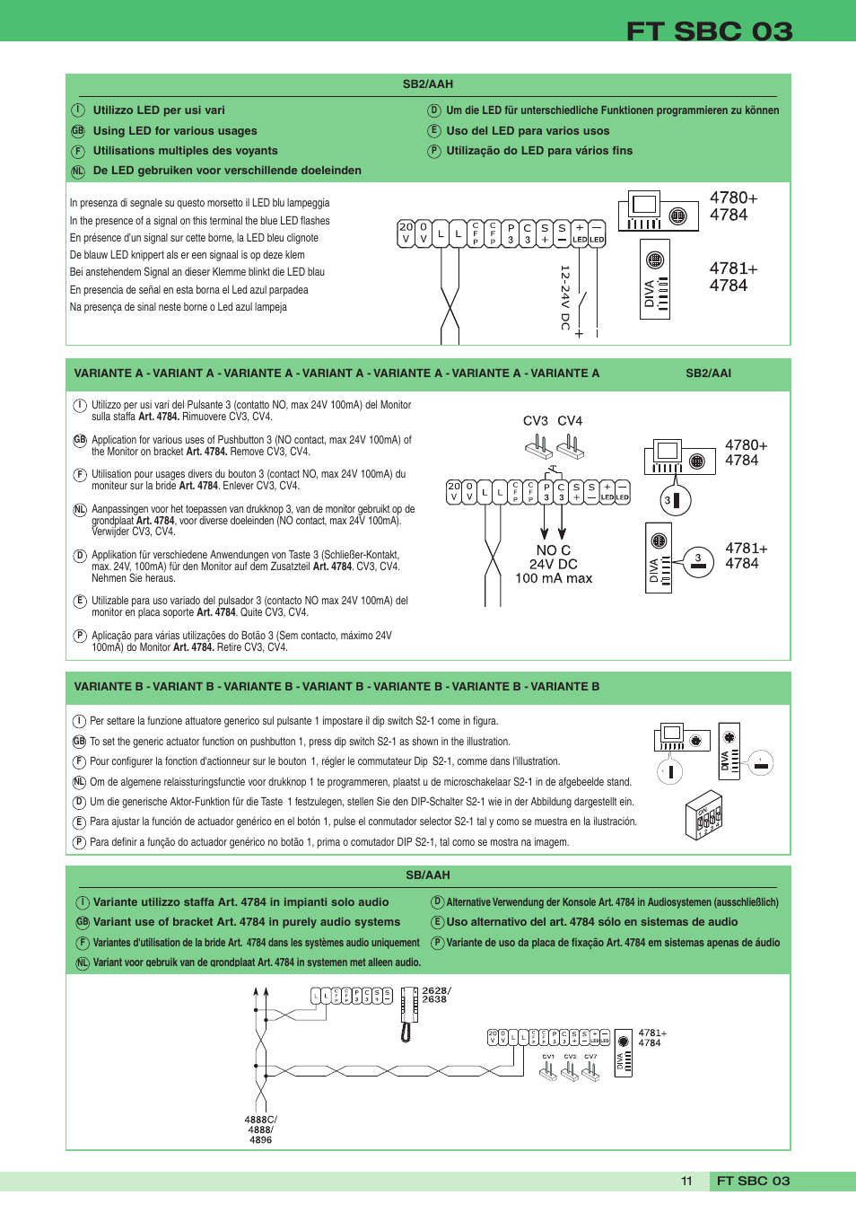 Ft sbc 03 | Comelit FT SBC 03 User Manual | Page 11 / 12