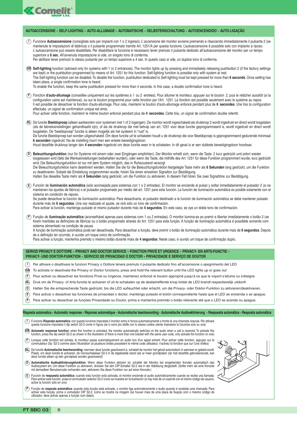 Comelit FT SBC 03 User Manual | Page 6 / 12