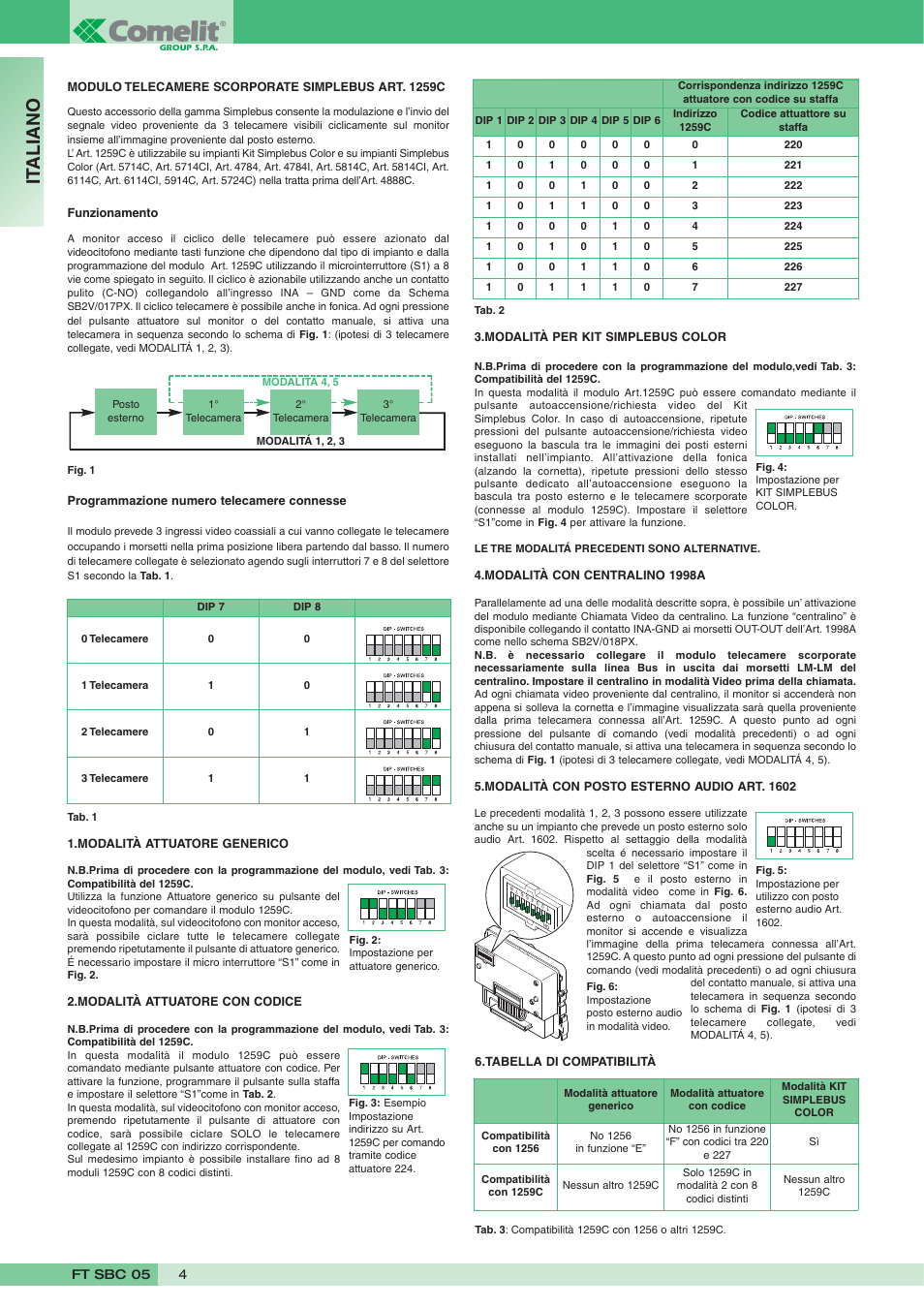 It aliano | Comelit FT SBC 05 User Manual | Page 4 / 16