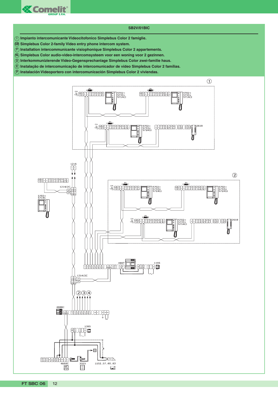 Comelit FT SBC 06 User Manual | Page 12 / 16