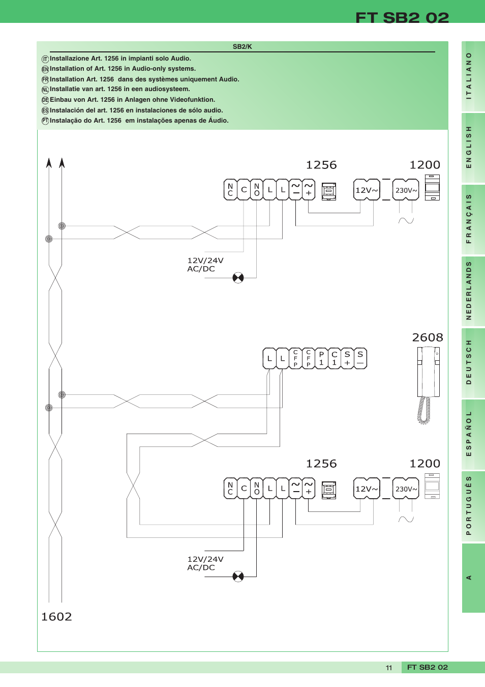 Ft sb2 02 | Comelit FT SB2 02 User Manual | Page 11 / 16