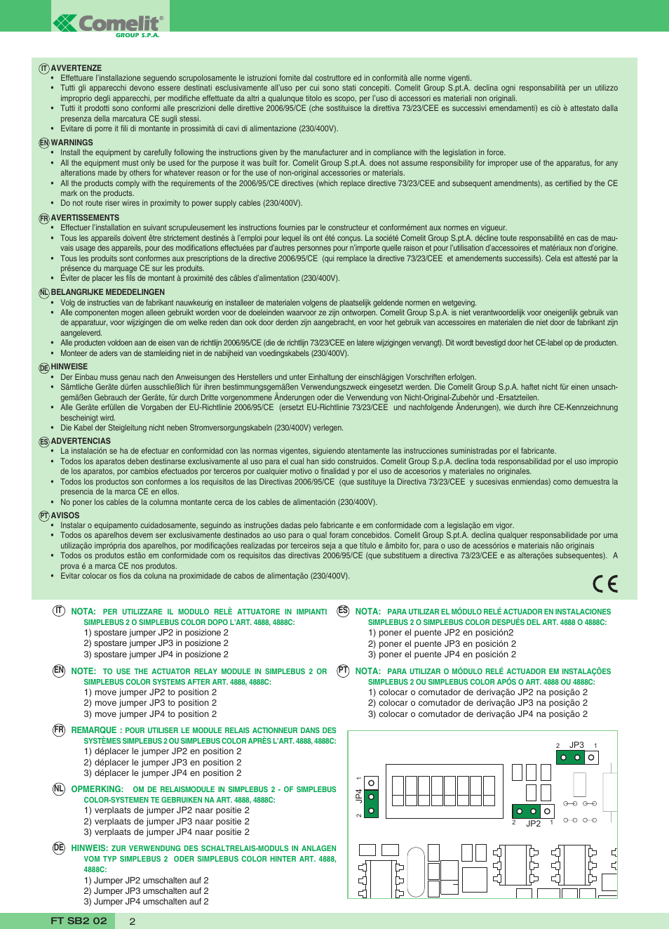 Comelit FT SB2 02 User Manual | Page 2 / 16