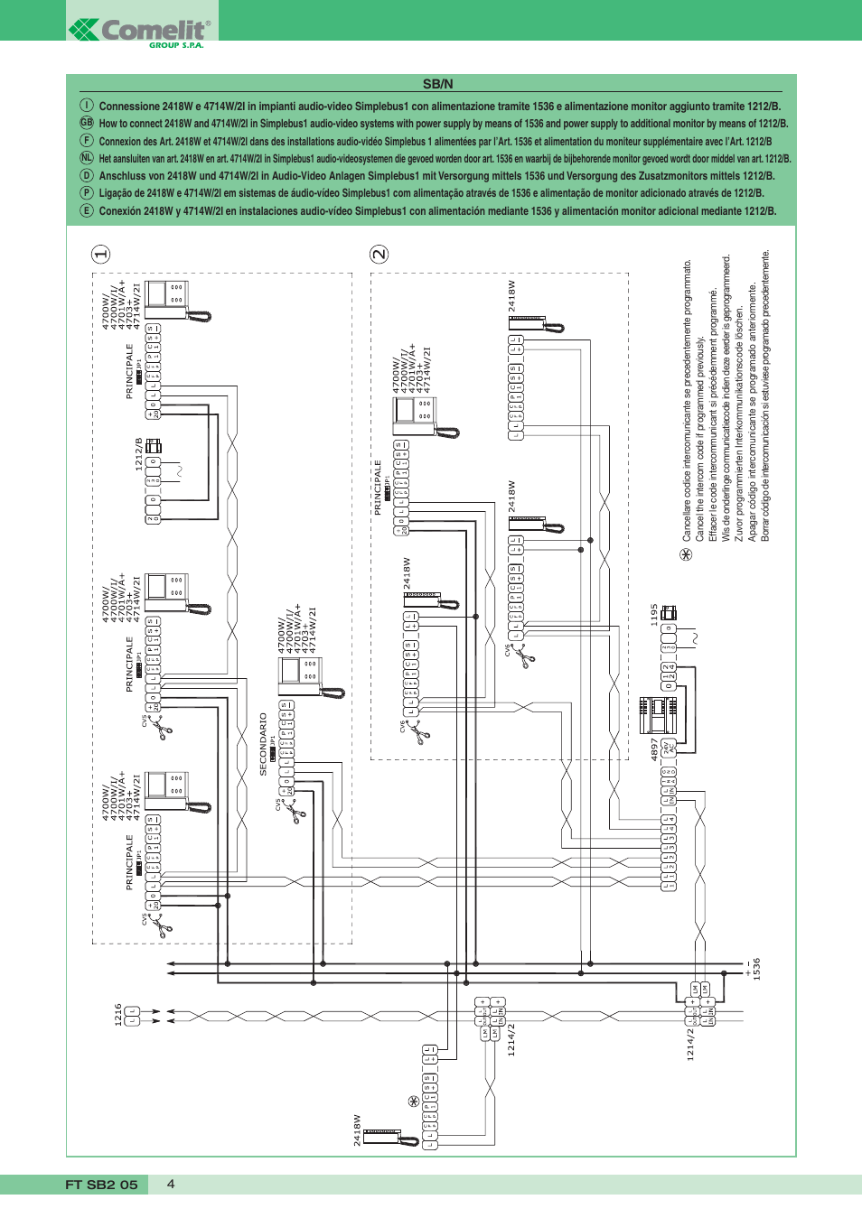 Comelit FT SB2 05 User Manual | Page 4 / 12