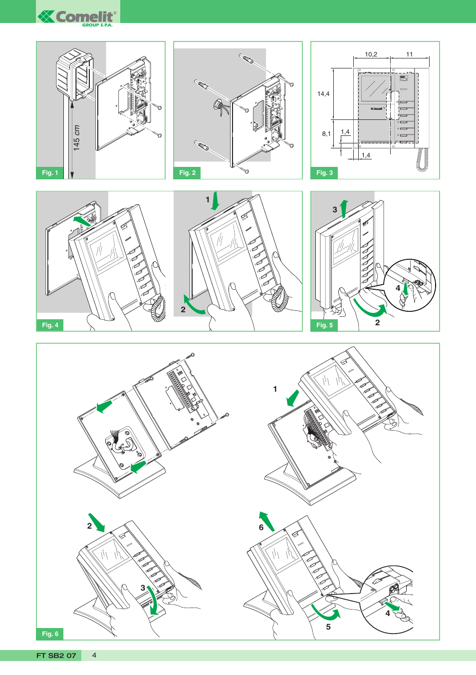 145 cm | Comelit FT SB2 07 User Manual | Page 4 / 16