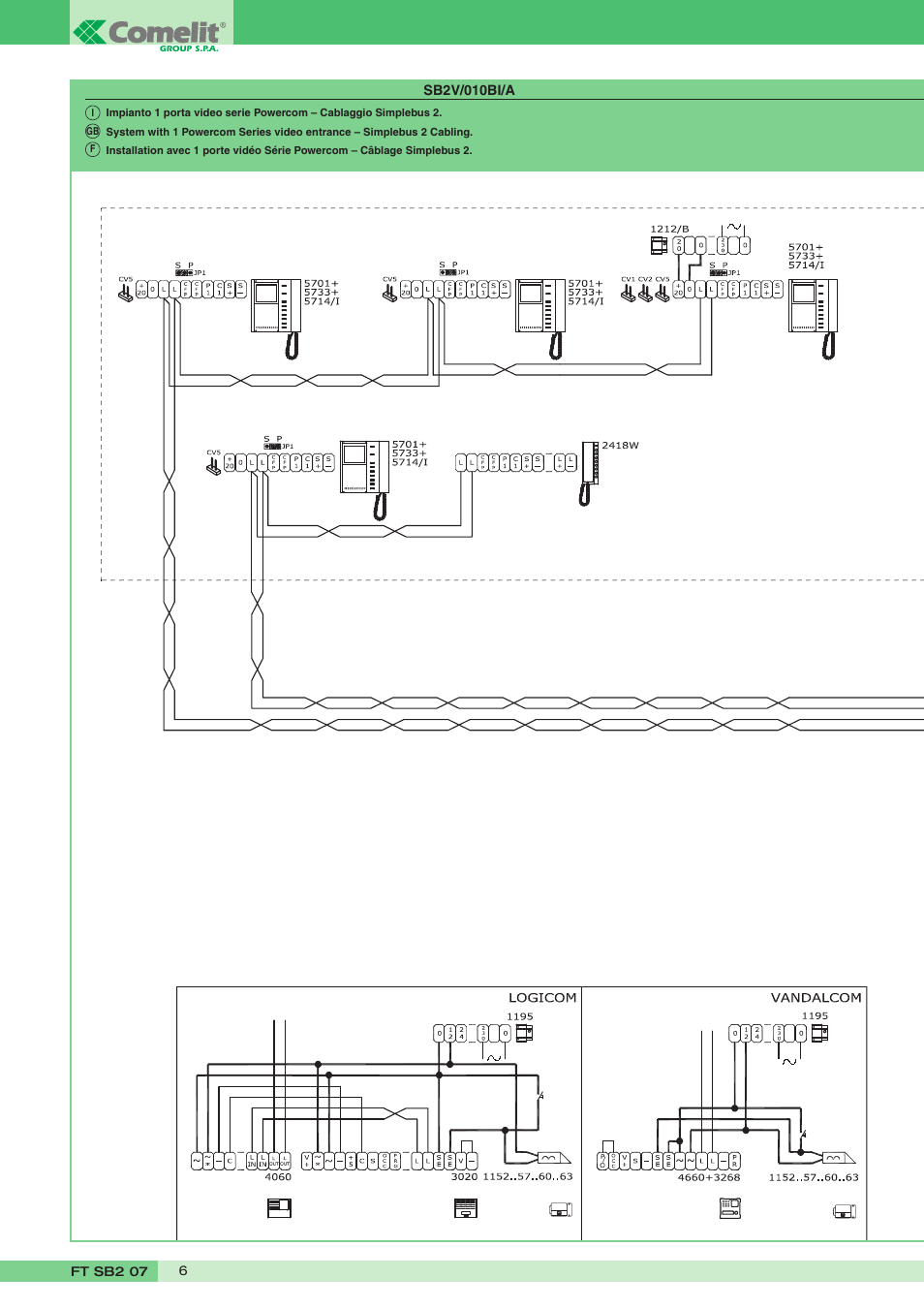 Comelit FT SB2 07 User Manual | Page 6 / 16