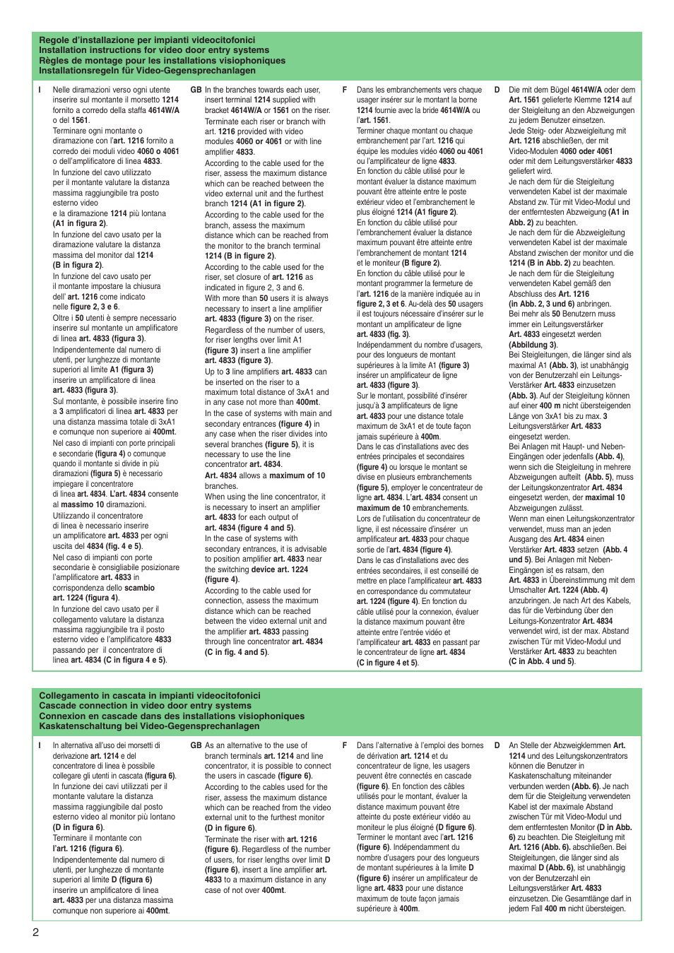 Comelit FT SB 01 User Manual | Page 2 / 12