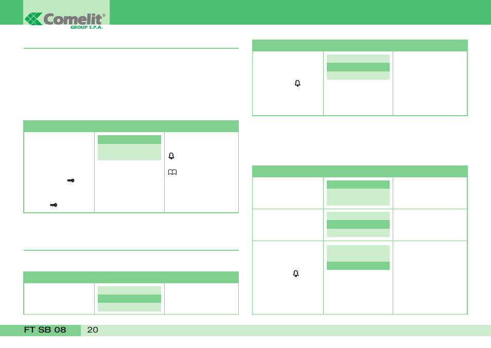 Comelit FT SB 08 User Manual | Page 22 / 80