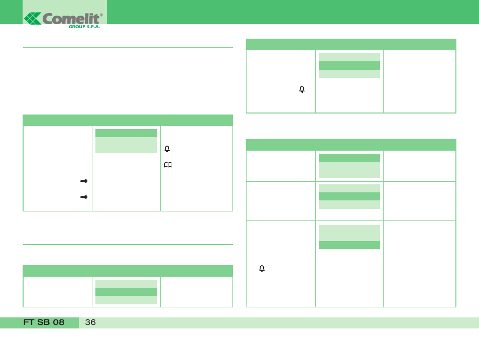 Comelit FT SB 08 User Manual | Page 38 / 80