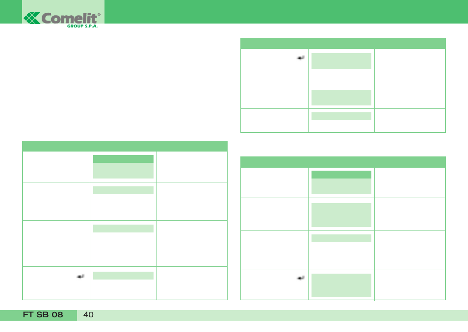 Comelit FT SB 08 User Manual | Page 42 / 80