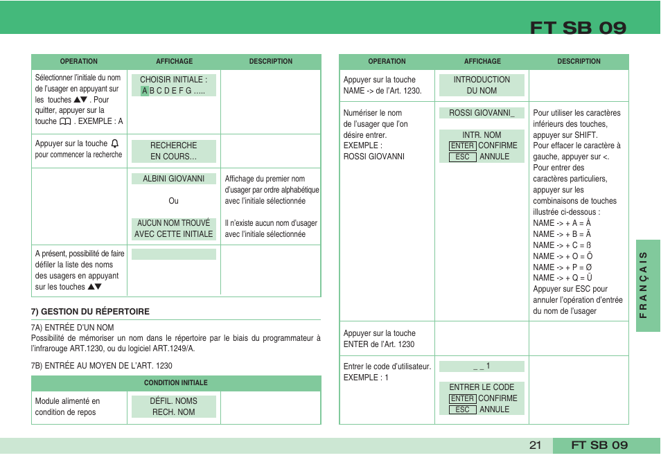 Ft sb 09 | Comelit FT SB 09 User Manual | Page 23 / 32